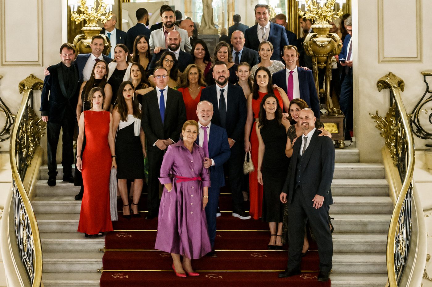Equipo de Eurosistema en la gala del 40 aniversario del club, en Madrid
