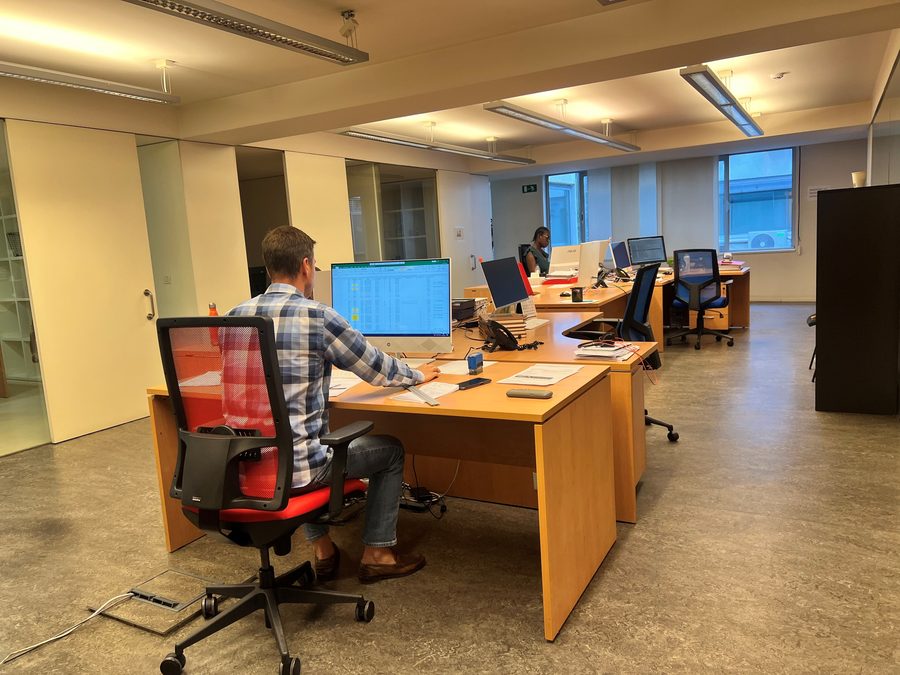Sala de trabajo de las oficinas de Eurosistema